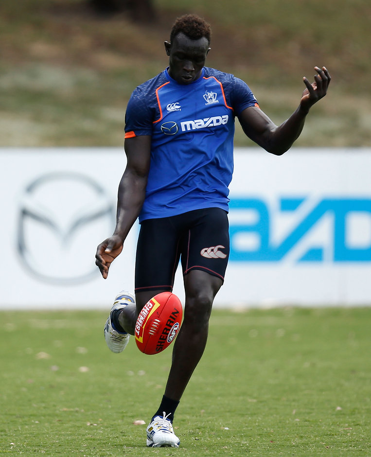 AFL 2015 Training - North Melbourne 091215 Majak Daw is ready to turn his sole focus to football after a trying year - ${keywords}